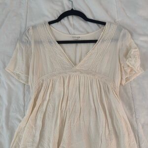 Anthropologie Cream Lace Blouse